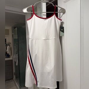 Tuckernuck White Performance Jersey Cleo Tennis Tank Dress